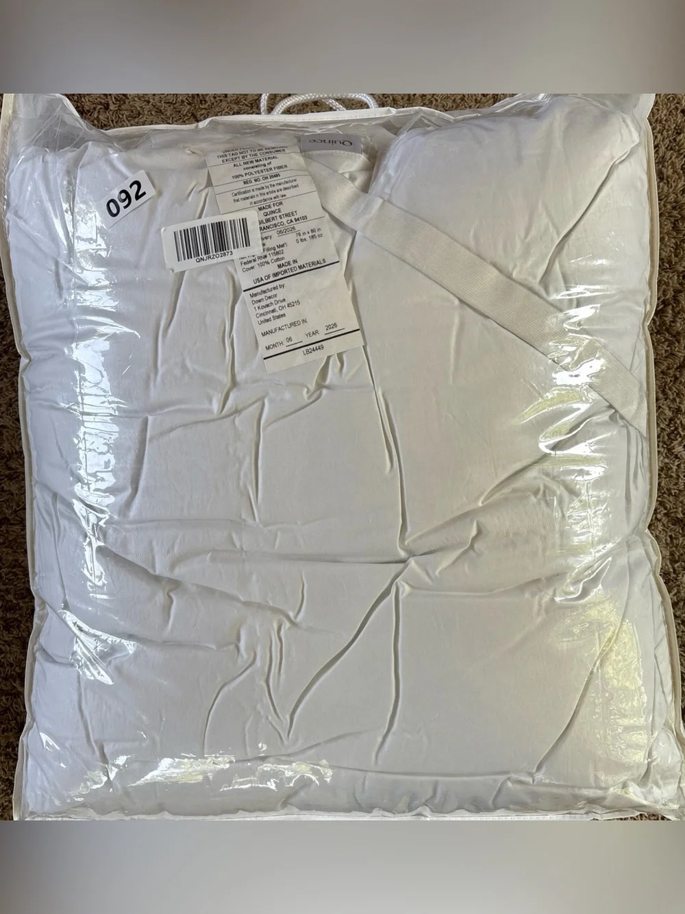 Quince Premium Down Alternative Mattress Topper King